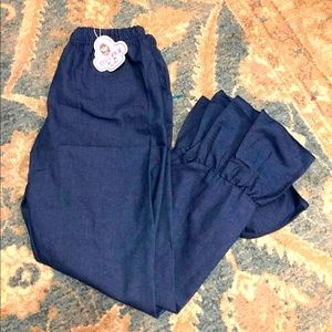 Ruffle Girl Denim ruffle pants 12 NWT